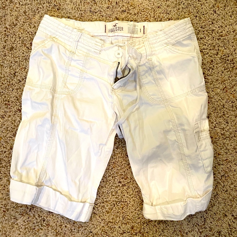 White Hollister shorts.